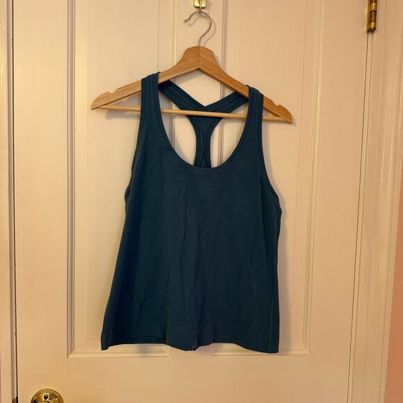 Lululemon Waist-Length Racerback Tank Top - Blue Green - Picture 1 of 2